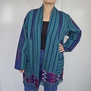 Vintage Bonnie Bowman Designs Statement Jacket Blazer Artsy Wearable Art To Wear